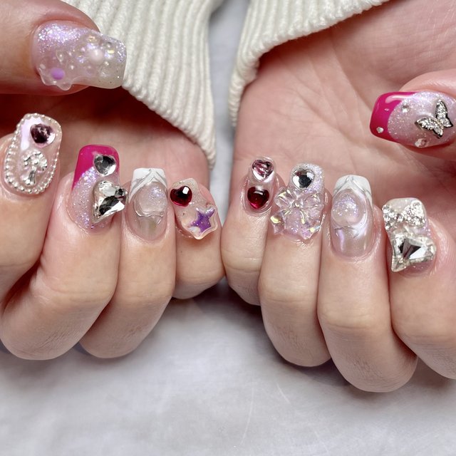 3dネイルパーツ ネイル ありがとうございました🤍 #推しネイル #推しネイルパーツ #3dパーツ
