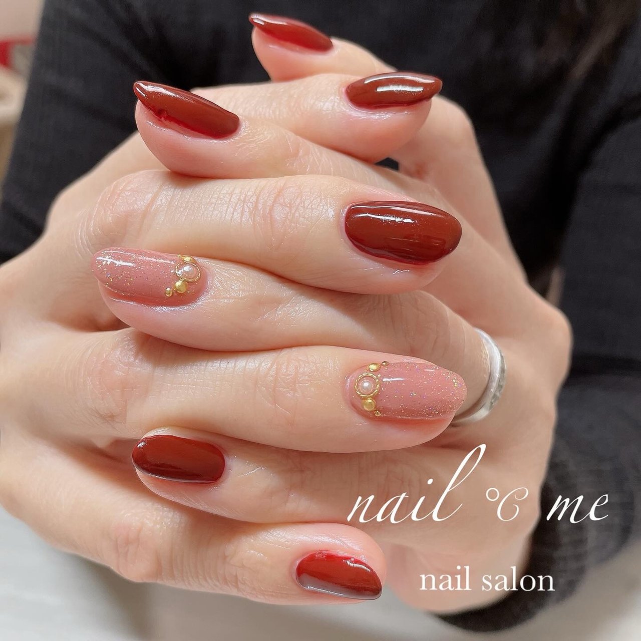 冬/オフィス/シンプル/大人/ボルドー - Nail ℃ me【ネイルドミー 】の