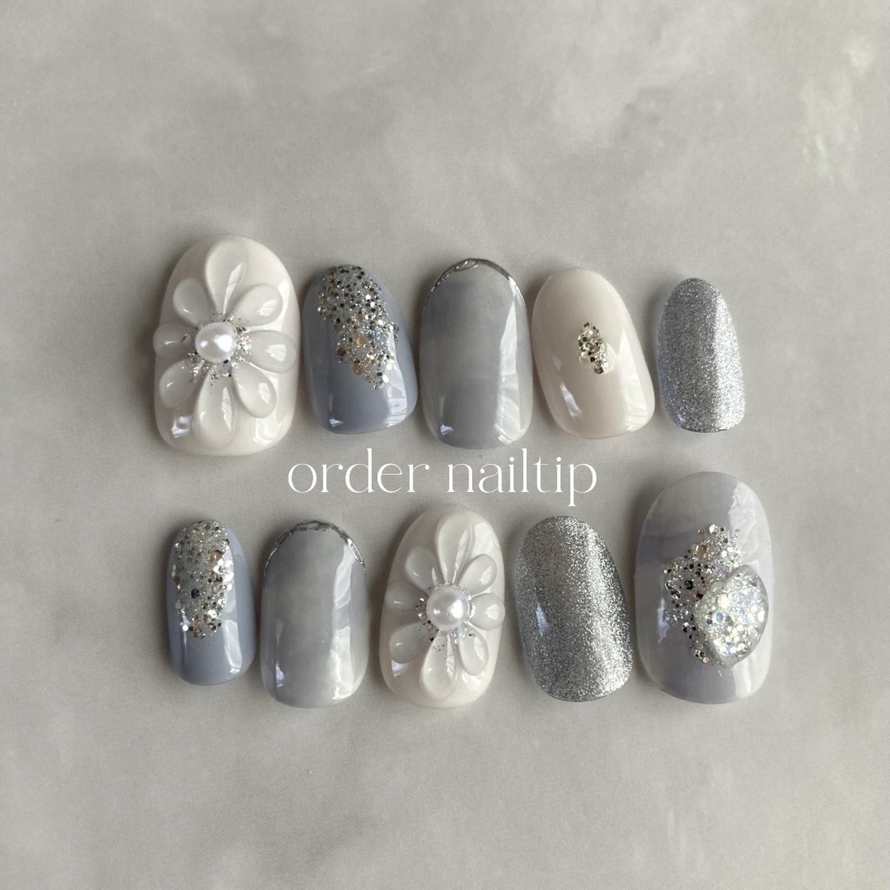 ハンド/水色/シルバー - mnailのネイルデザイン[No.8569167]｜ネイルブック