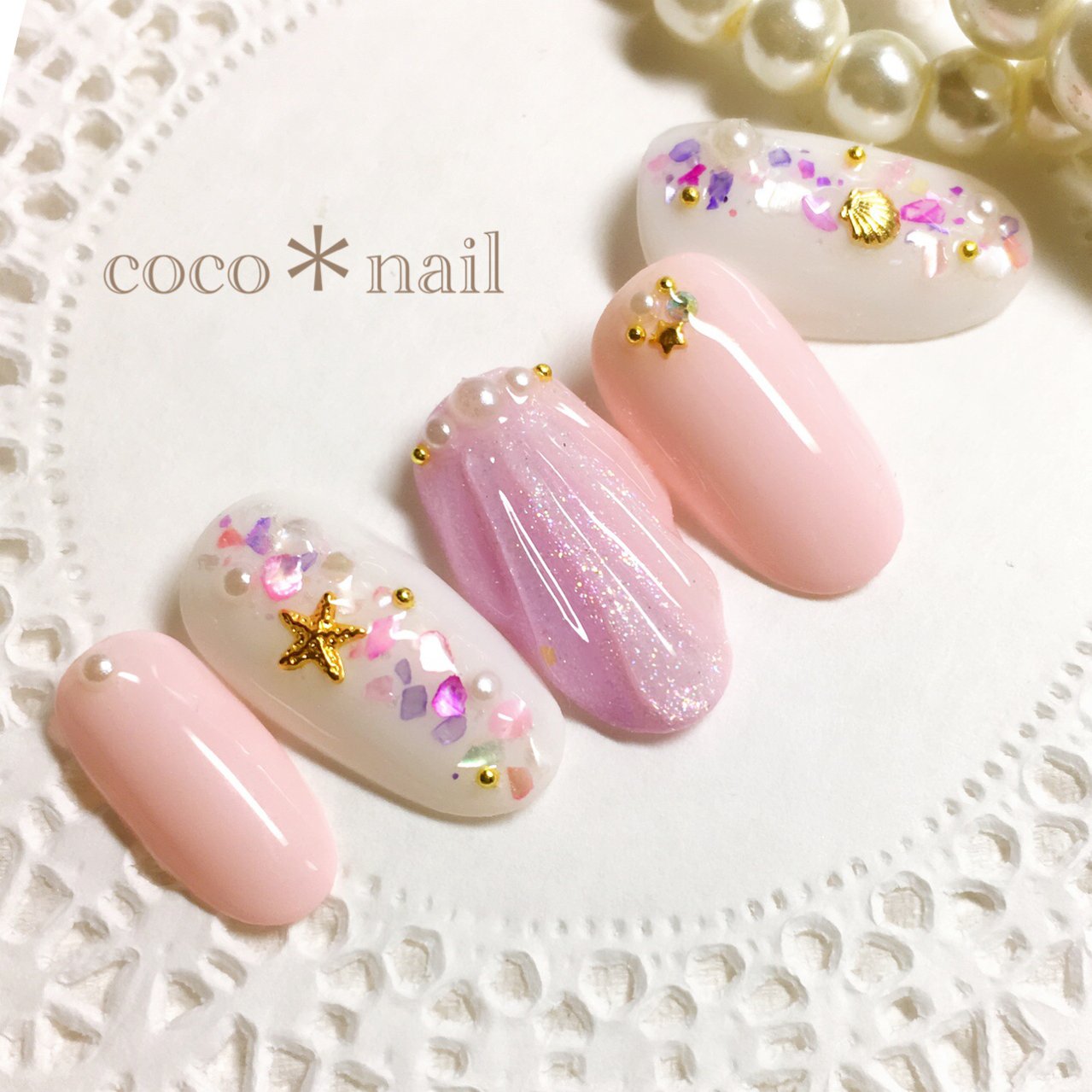 夏 海 リゾート 浴衣 ハンド Nail Salon Merry メリー のネイルデザイン No ネイルブック