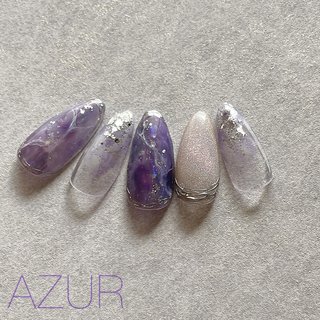 アメジストのネイルデザイン｜ネイルブック