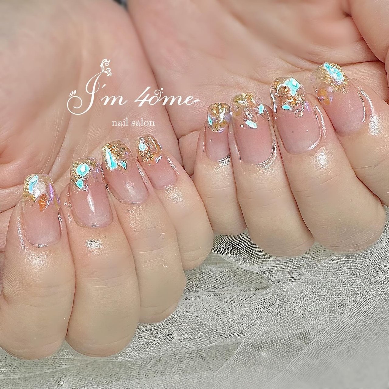 冬/ハンド/オーロラ/キラキラ/ワンホン - hitomiのネイルデザイン[No