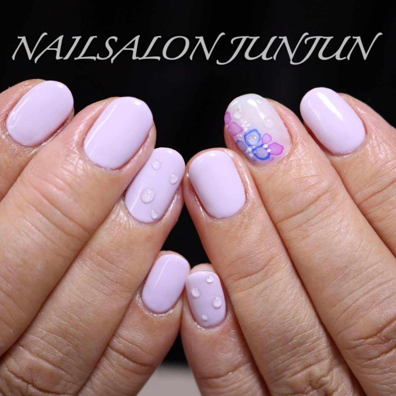 梅雨 オフィス ハンド 水滴 たらしこみ Junjunのネイルデザイン No ネイルブック