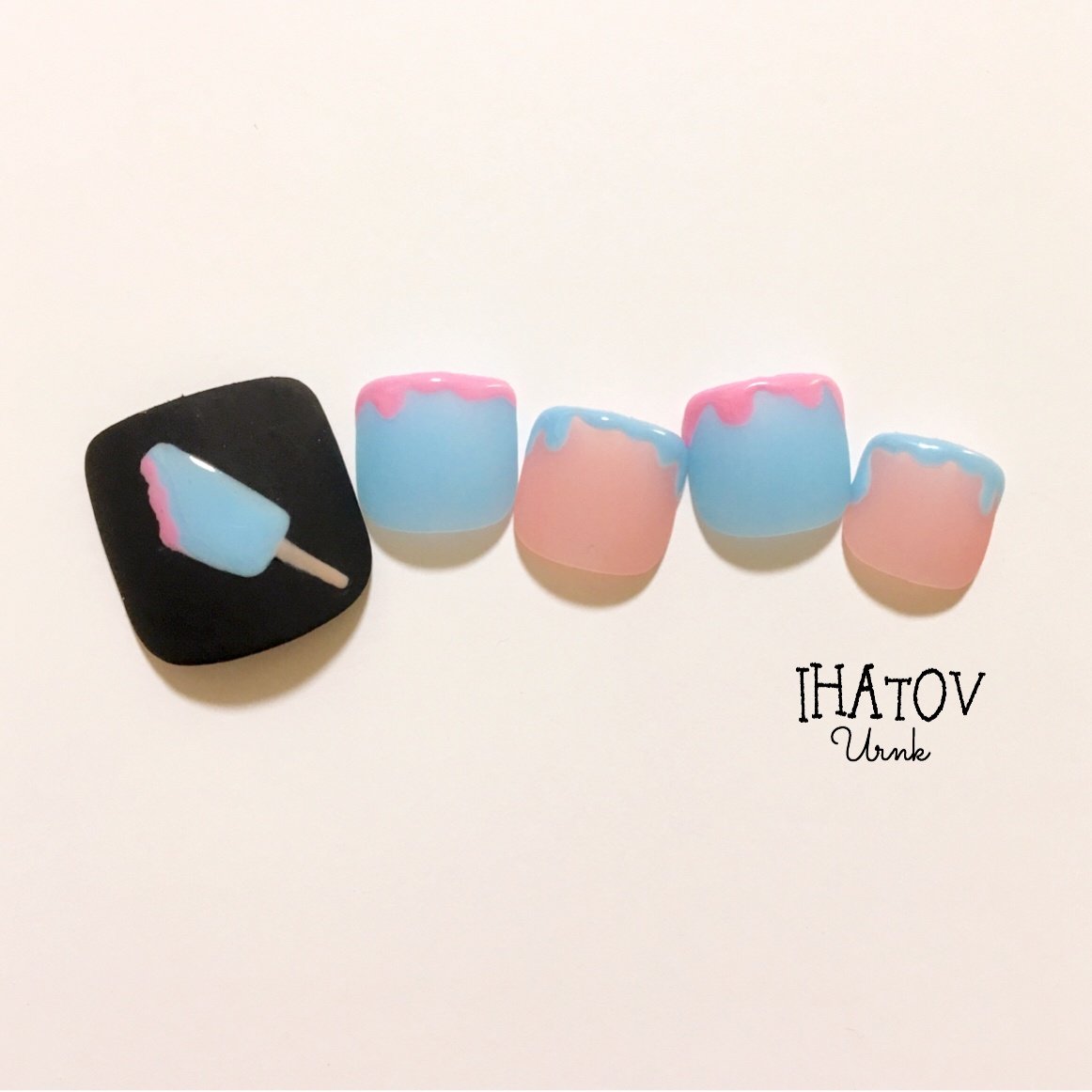 夏 海 ライブ フット シンプル Ihatov Nailarts のネイルデザイン No ネイルブック