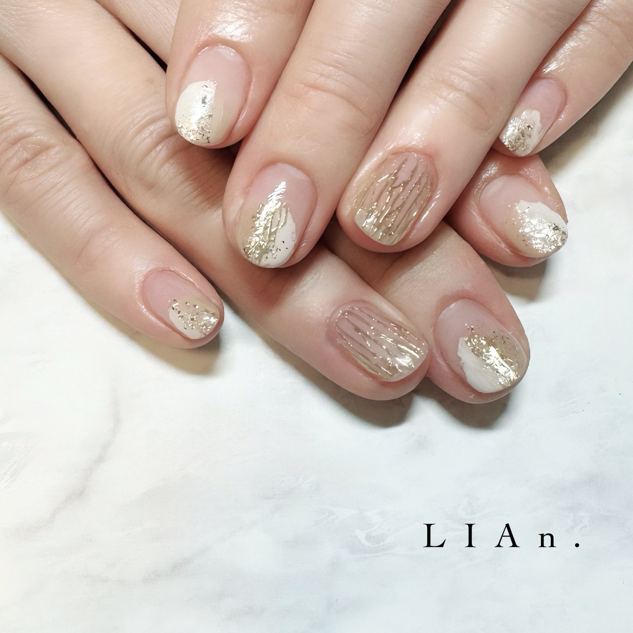 春/冬/ハンド/シンプル/ニュアンス - __lian.official__のネイル