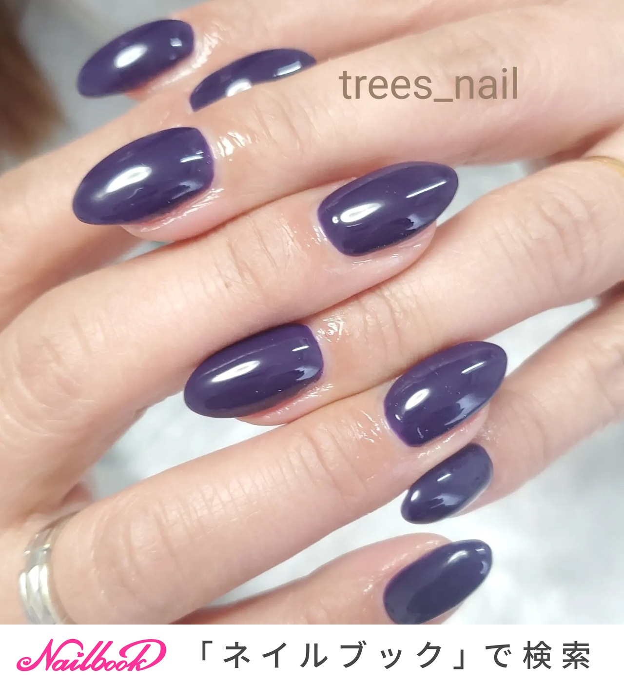 ネイルチップ 紫 ネイルチップ5027 ラベンダー くすみパープル 紫 シンプル 学校行事