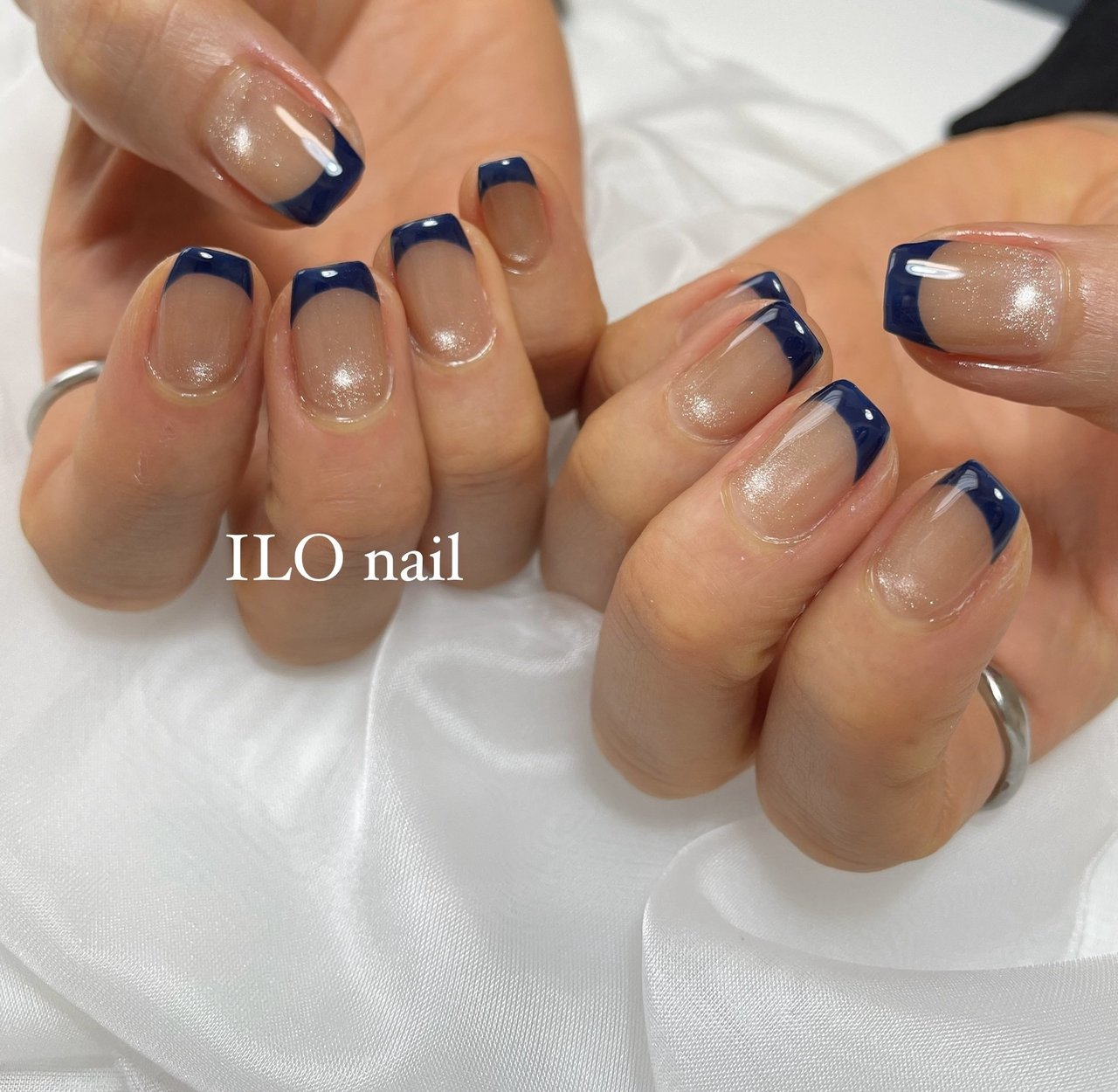 オールシーズン/ハンド/フレンチ/マグネット/ネイビー - ILO nailの