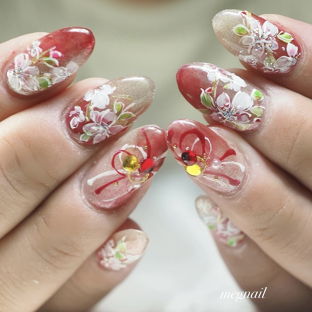 お正月/成人式/ブライダル/女子会/ハンド - megnailのネイルデザイン