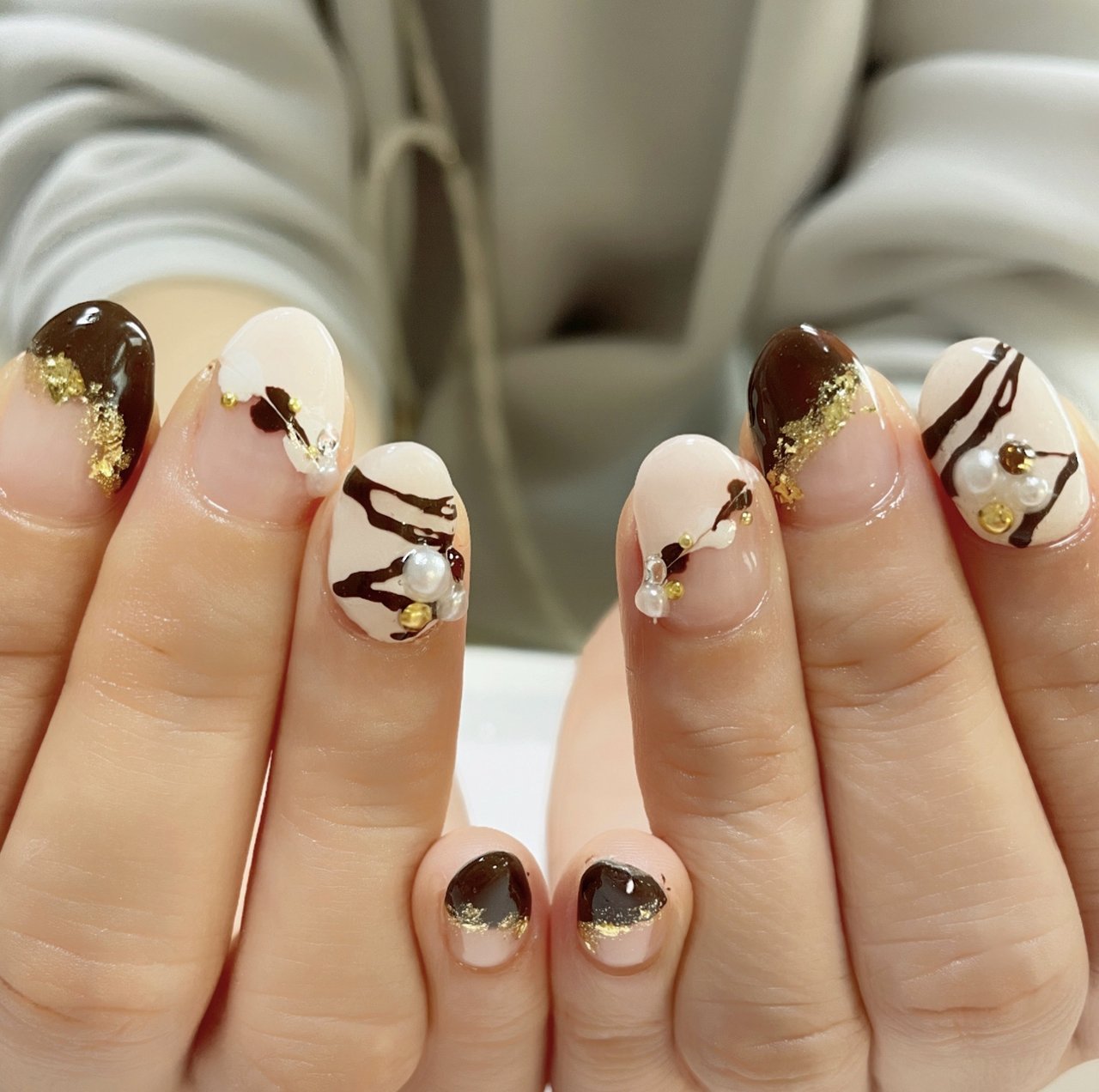 冬/バレンタイン/ハンド/スイーツ/ホワイト - Style8のネイルデザイン