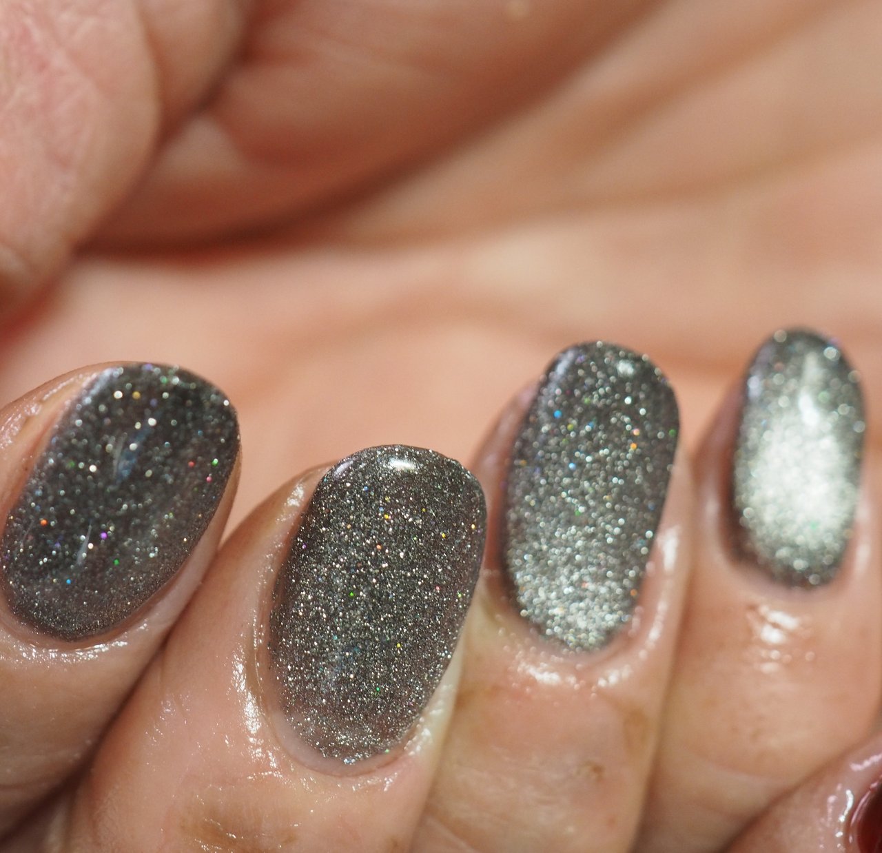 ハンド/ワンカラー/マグネット/ボルドー/シルバー - そらみのネイル