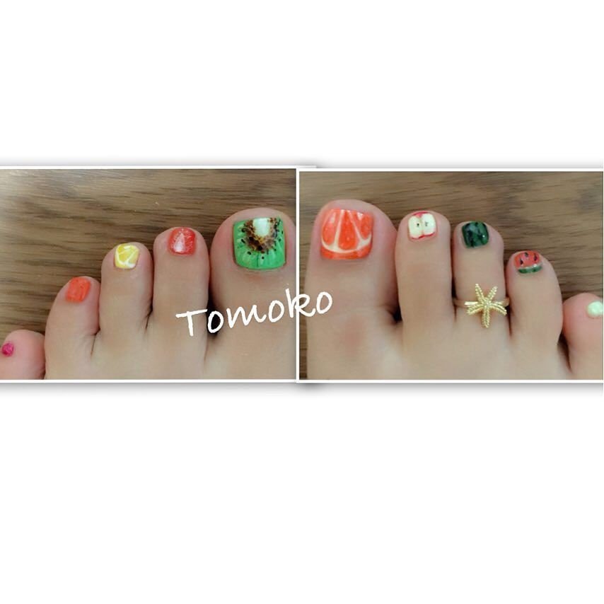 夏 オールシーズン デート 女子会 フット Cororin61のネイルデザイン No ネイルブック