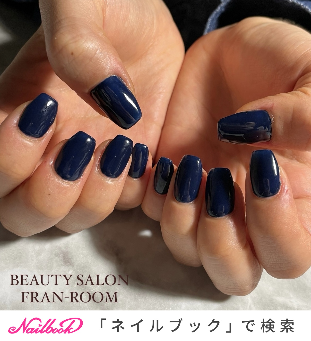 ネイビー/#fran_roomのネイルデザイン｜ネイルブック