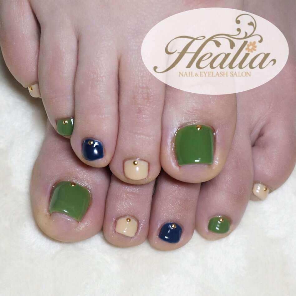 フット シンプル カモフラージュ ショート ベージュ Healiaのネイルデザイン No ネイルブック