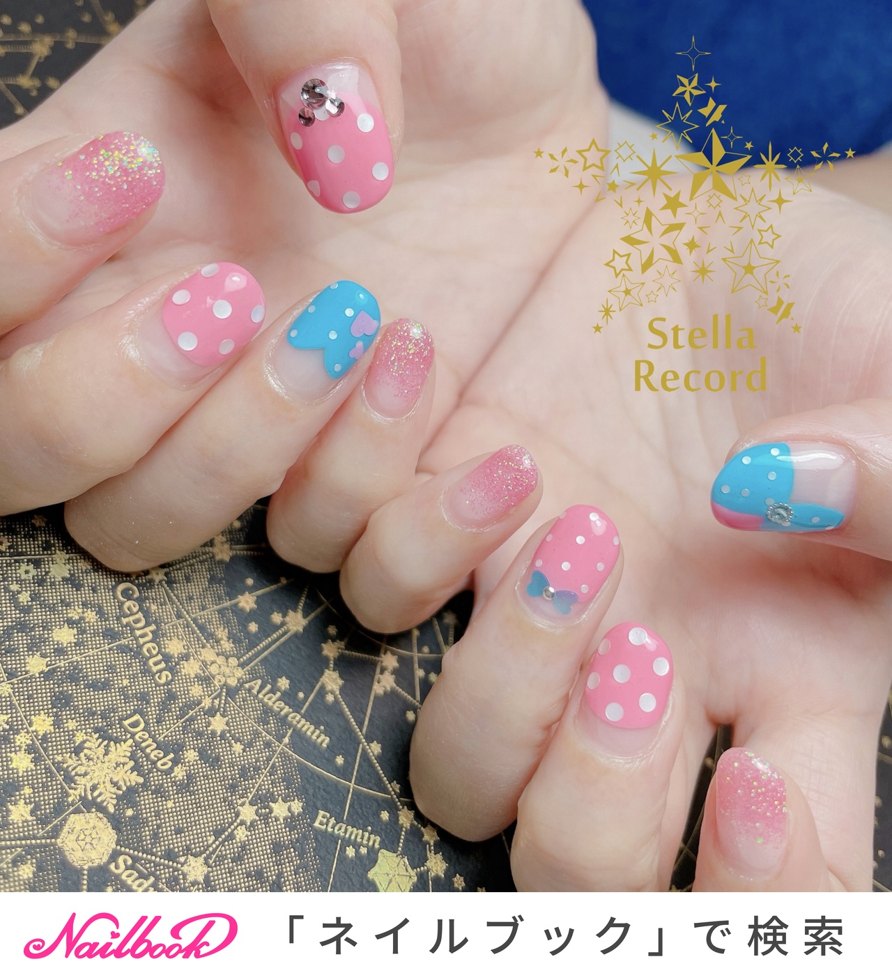 bird_nail_D①パルパルーザ★ミニーちゃん★ドットネイル