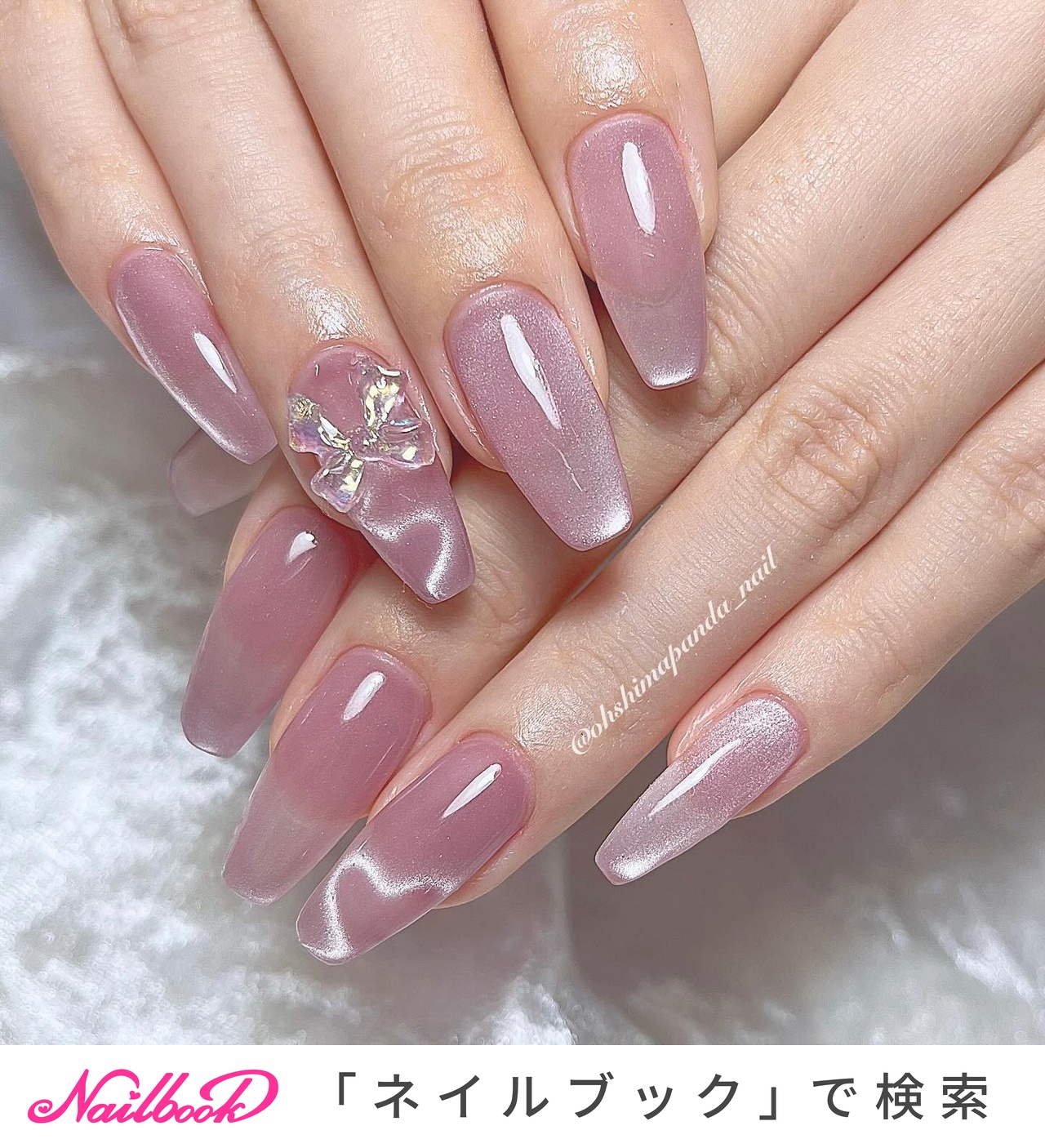 くすみブルーマグネットネイル 013 クリアハート 韓国 秋 冬 ワンホンネイル オーダー くすみブルーマグネットネイル013 クリアハートの通販