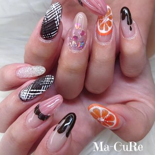 65)) フレンチガーリー ネイルチップ パールネイル 個性派 ストーン