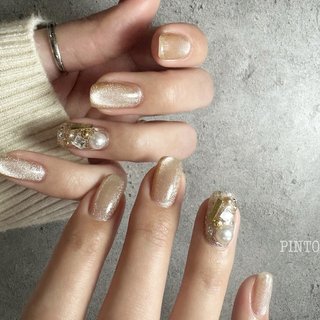 ベージュマグネット×パール ネイルチップ ベージュマグネット×パール ネイルチップ 2025年】新着順｜パール