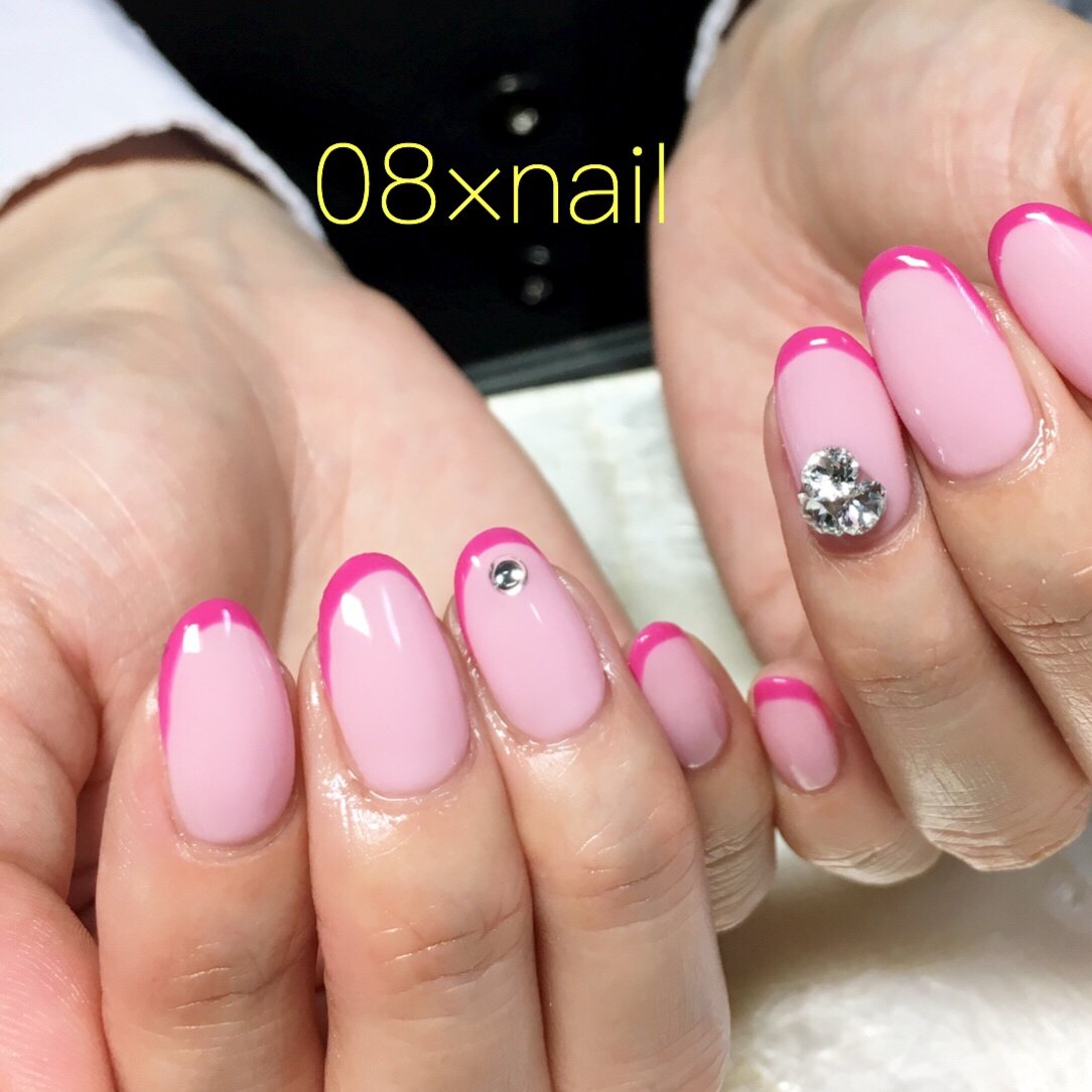 ピンク ネオンカラー 08 Nail Schoolのネイルデザイン No ネイルブック