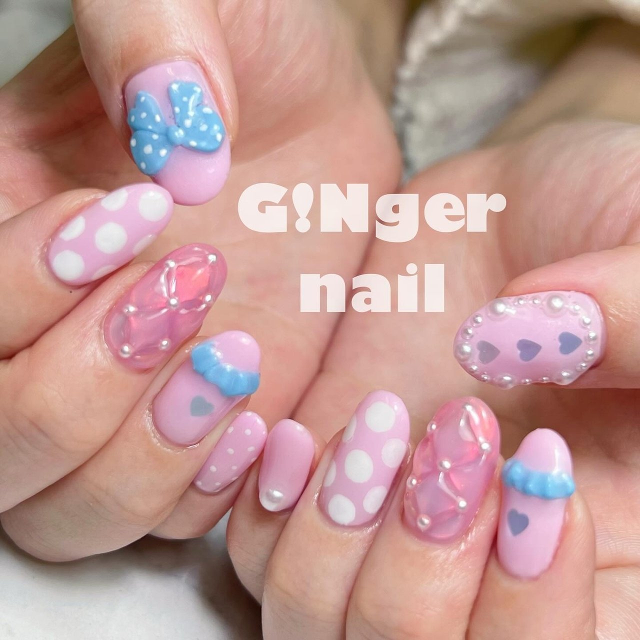 ドット/キルティング - 【GINGER NAIL】代々木 ジンジャーネイルの  