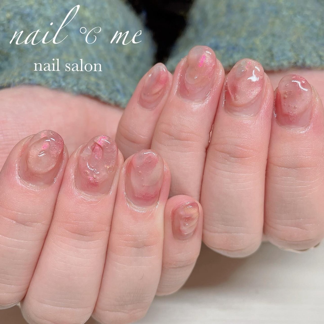 春/冬/オーロラ/ぷっくり/ショート - Nail ℃ me【ネイルドミー 】の