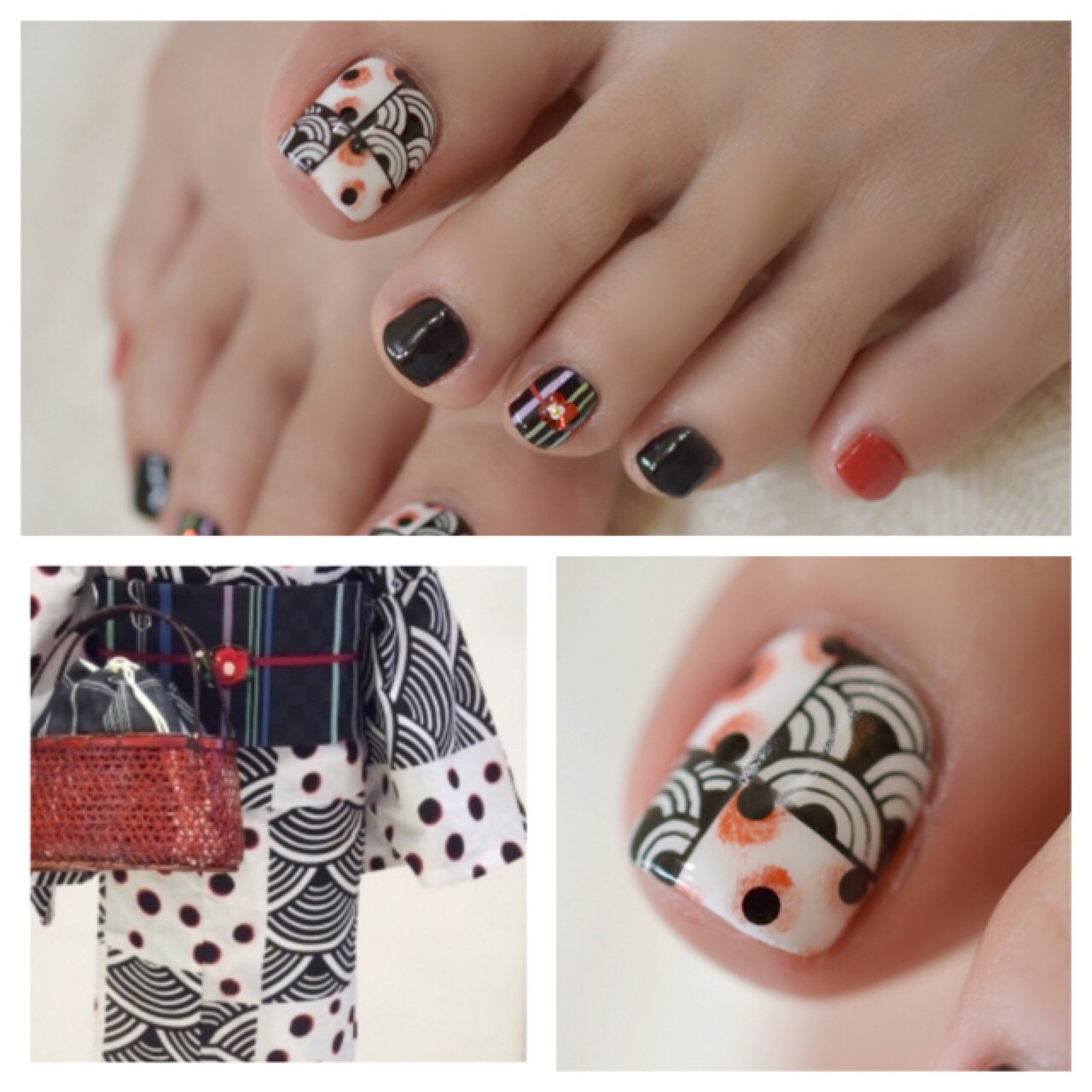 夏 海 浴衣 女子会 フット まるまるの部屋のネイルデザイン No ネイルブック