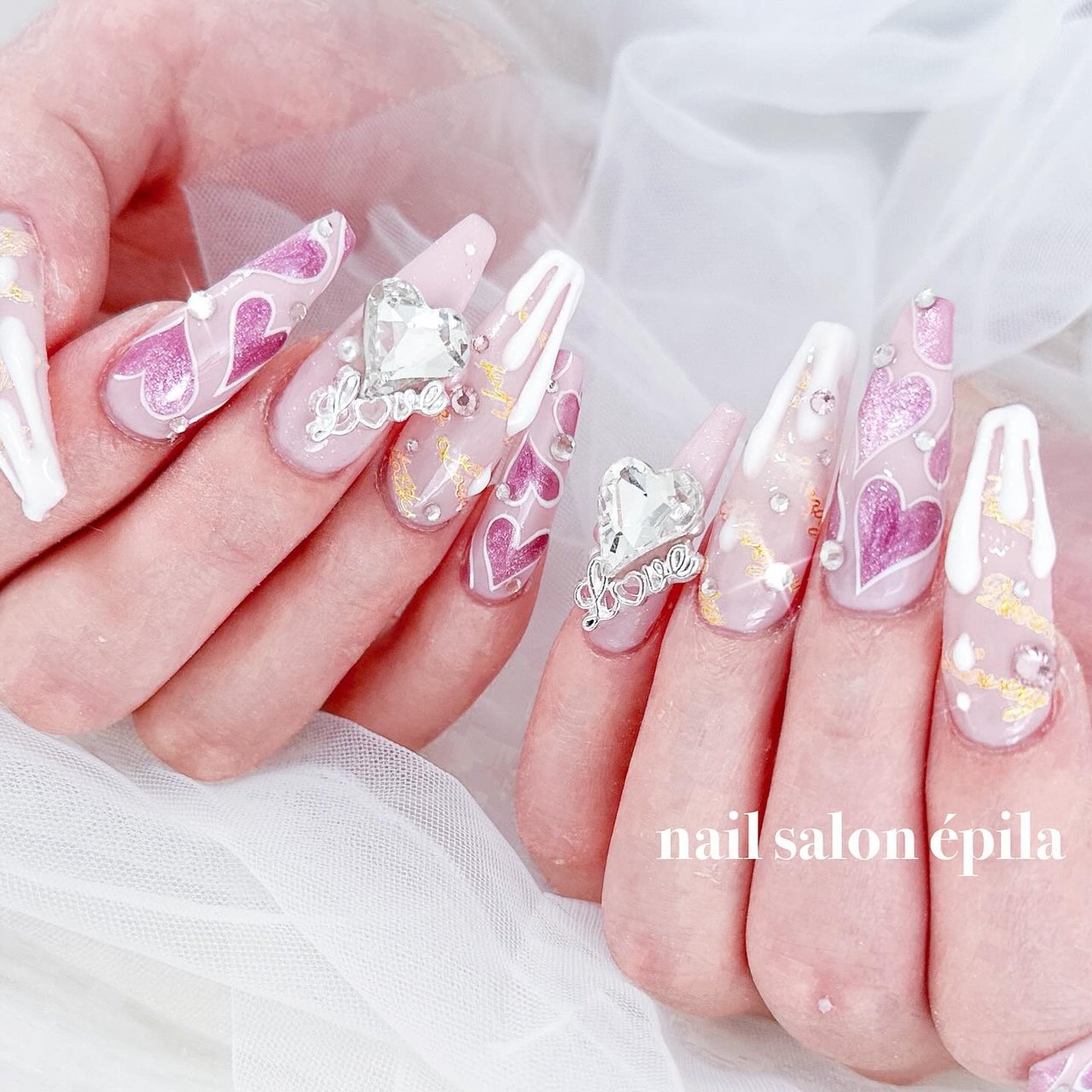 冬/バレンタイン/ビジュー/キラキラ/ワンホン - 大阪南森町キラキラ