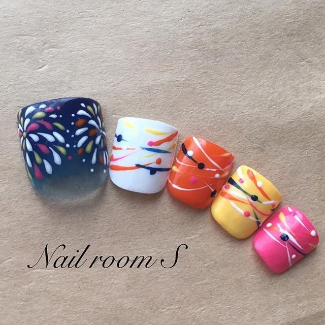 旅行 海 浴衣 デート フット ｎailroom ｓ Shiho Hiratouのネイルデザイン No ネイルブック