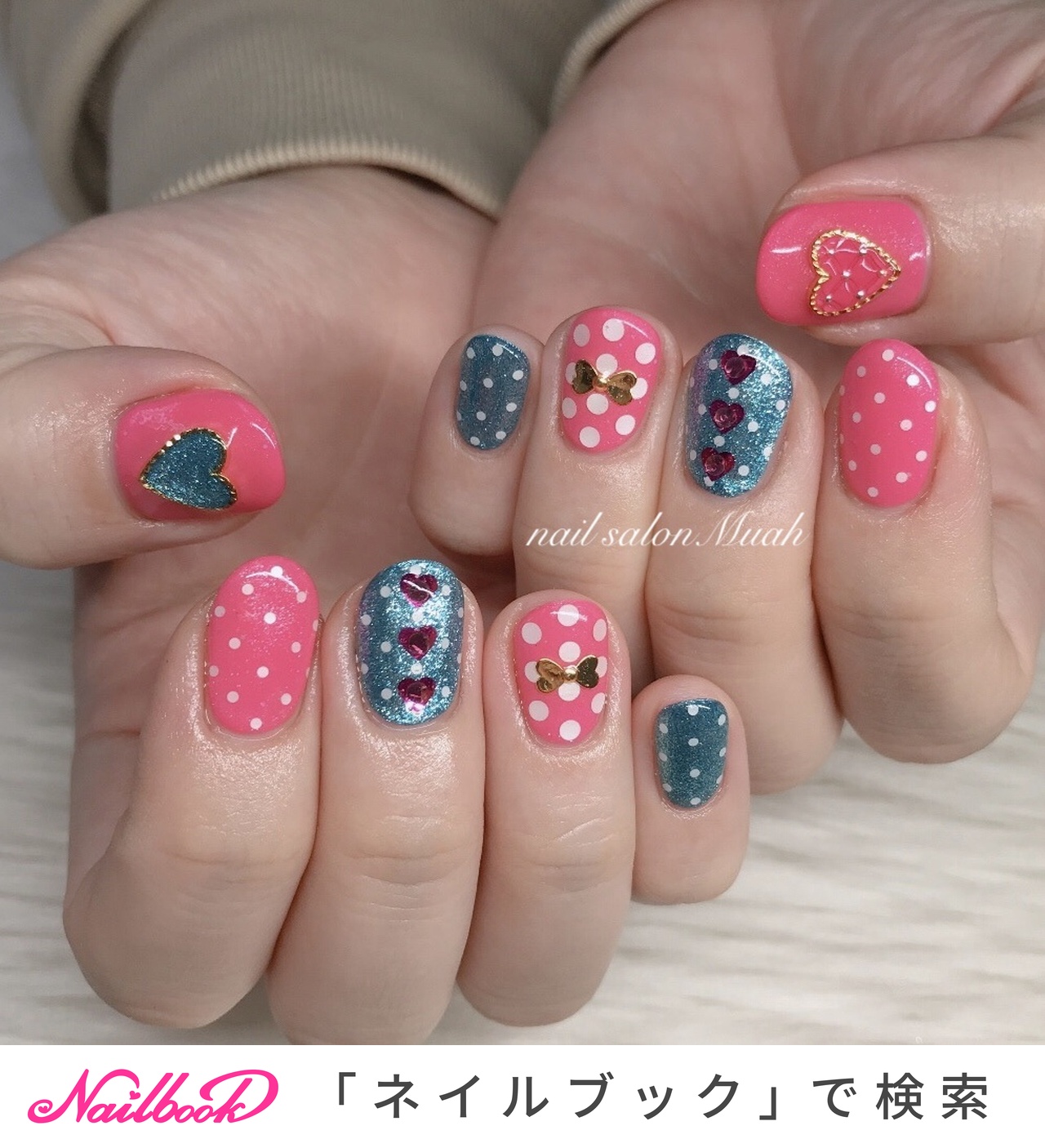 ②パルパルーザ**ミニーちゃんネイル** ミニーのパルパルーザのネイル