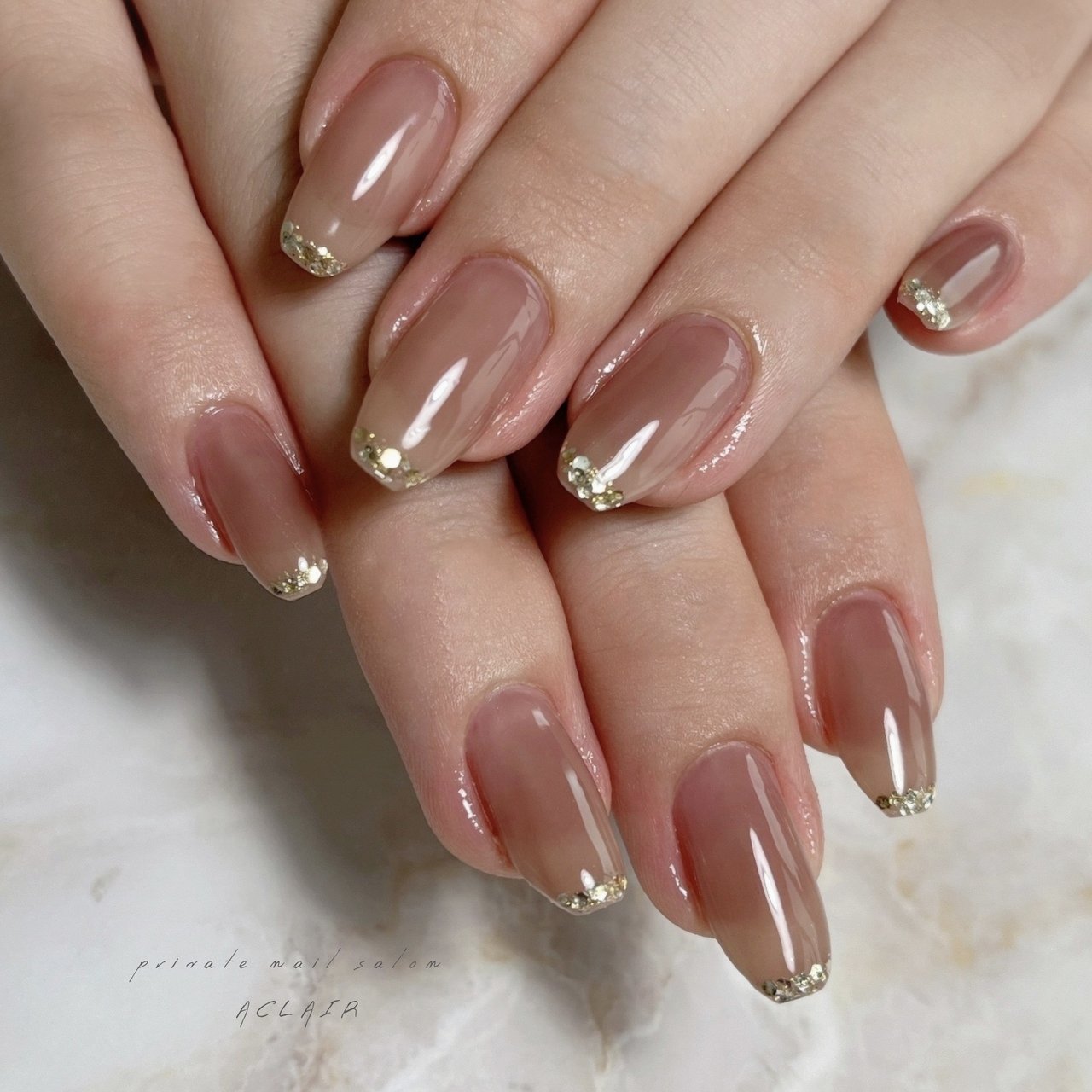 手が綺麗に見えるネイル/春/オールシーズン/卒業式/ハンド - aclairの