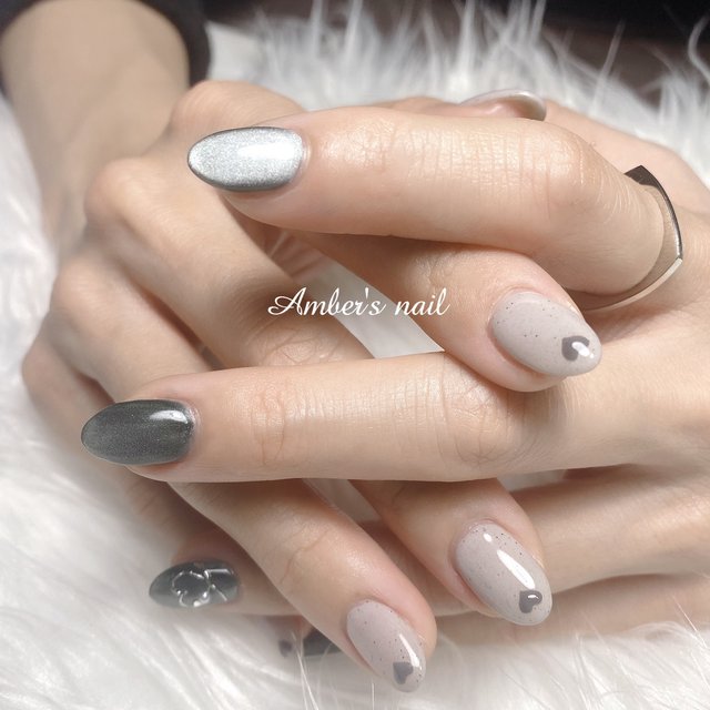 EVER NAIL グレー ネイルチップ 10個セット EVER NAIL グレー ネイルチップ 10個セット