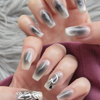 おすすめ順｜ブラック(黒)/#黒チークネイルのネイルデザイン｜ネイルブック 