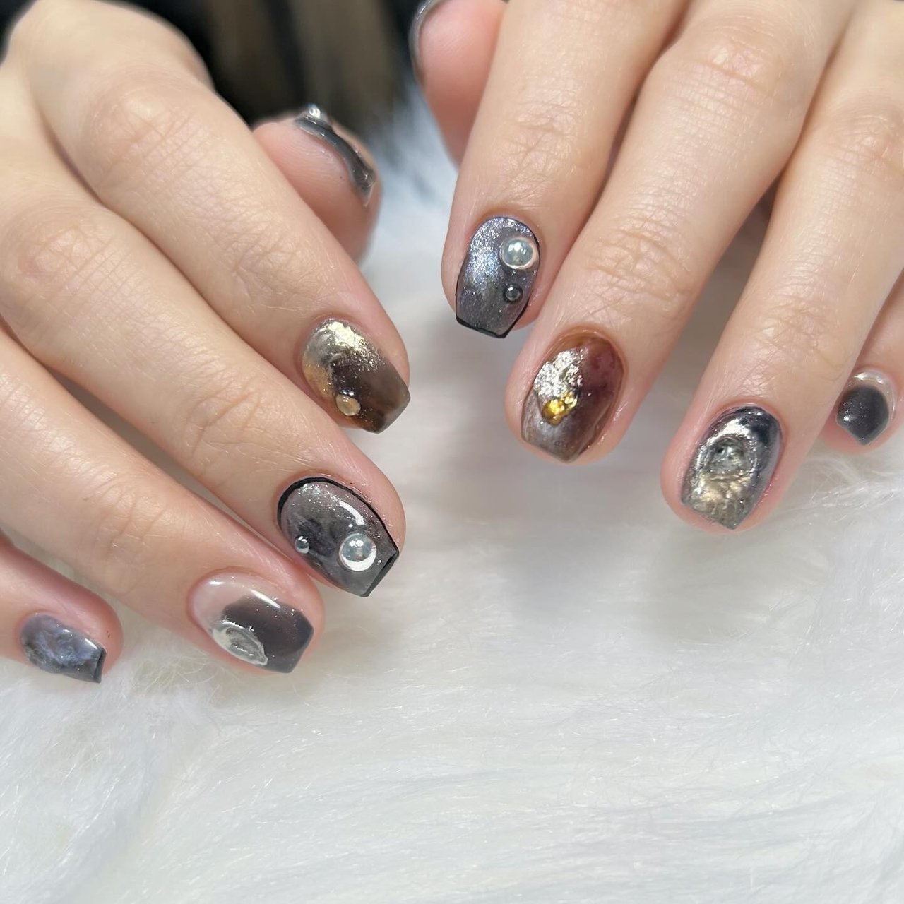 ハンド/ニュアンス/マグネット/ミラー/インクネイル - Crm.nailの 