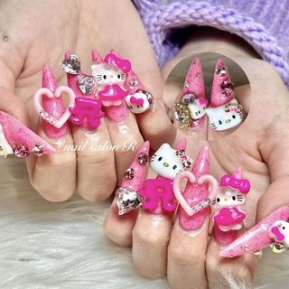 キティ キティちゃん 安し ネイルシール シルバー オーロラ
