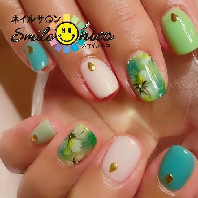 夏 リゾート 浴衣 パーティー デート Smilenicoネイリストtakakoのネイルデザイン No ネイルブック