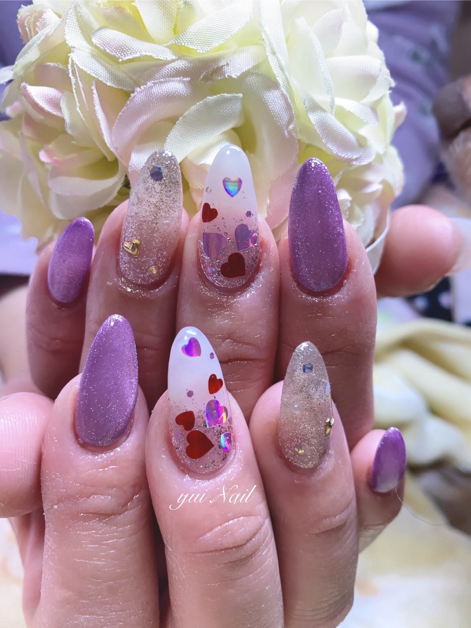 ネイルチップ オーダー キルティング マグネット エンジェル ミラー