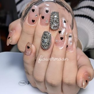 キルティング 変形フレンチ 埋めつくし 韓国 量産型 推しネイルチップ キルティング 変形フレンチ 埋めつくし 韓国 量産型 推しネイル