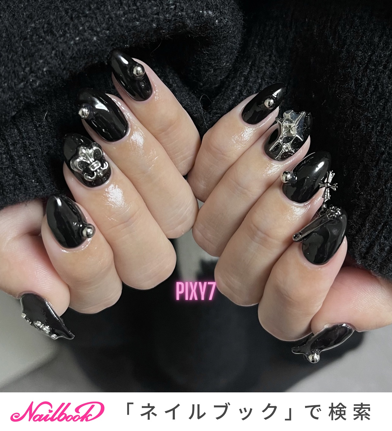 黒色ネイル 1280_lc