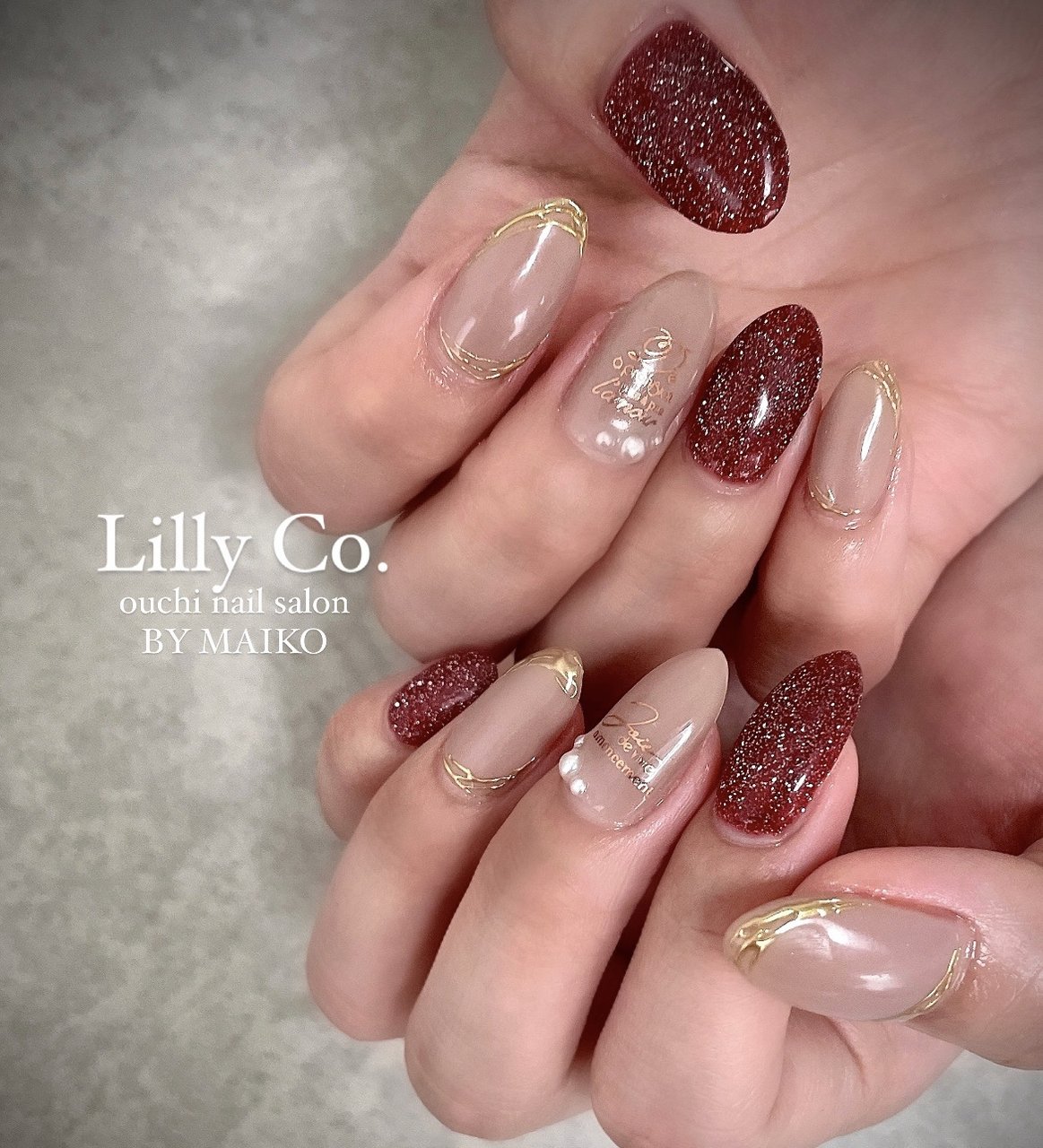 春/オールシーズン/ハンド/ピンク/ボルドー - Lilly Co./maikoの