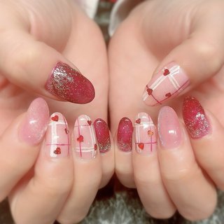 春/ハンド/ハート/チーク/リボン - nailsaion.flowerのネイルデザイン
