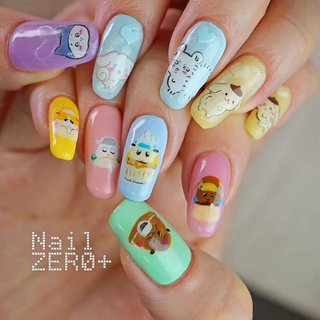 商品説明必読!!サンリオ❤︎虹 レインボー ネイルパーツ バンダイから「きゃらねいるぱーつ サンリオキャラクターズ」が