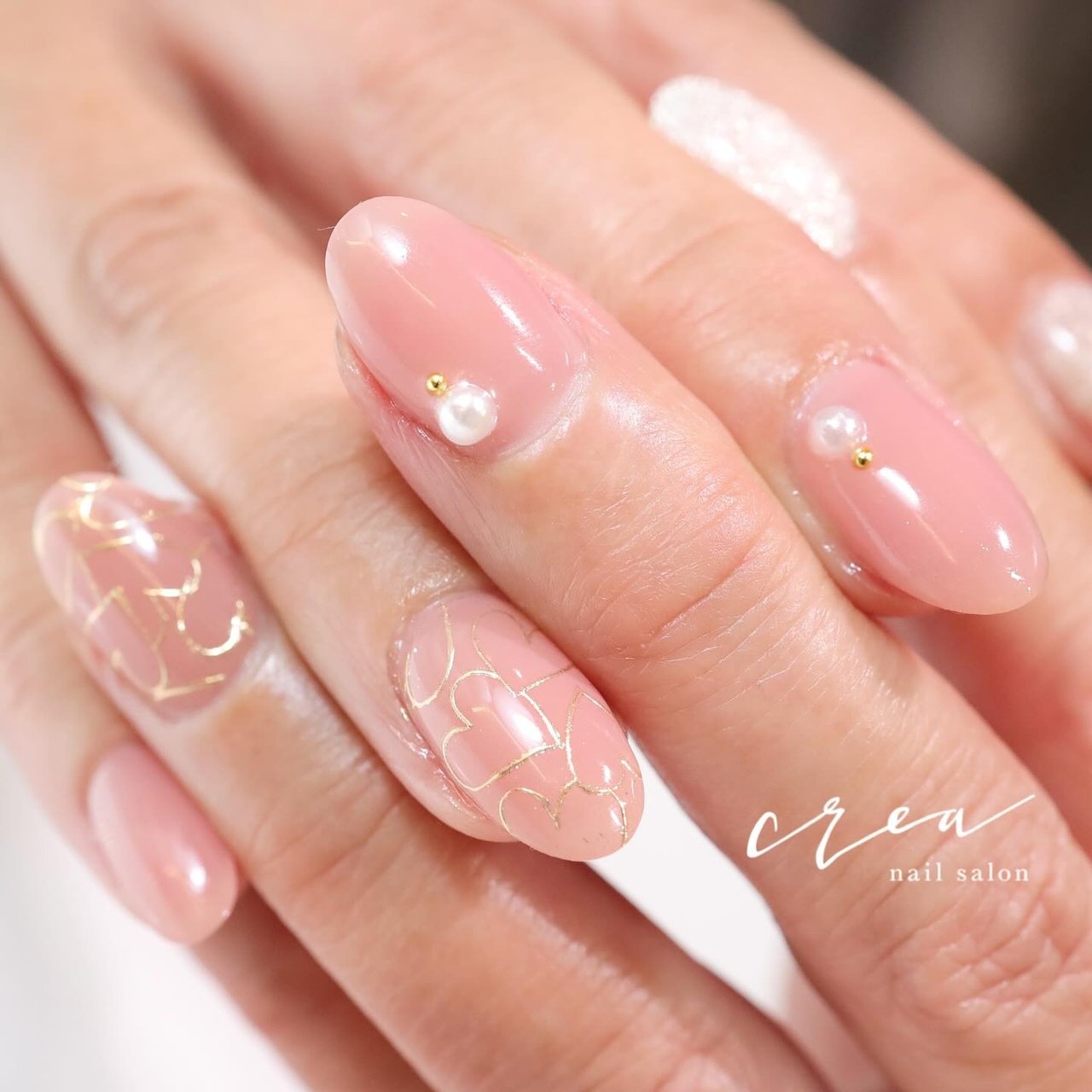 バレンタイン/ハート/ちゅるん - nailsalon crea 小川ちえのネイル