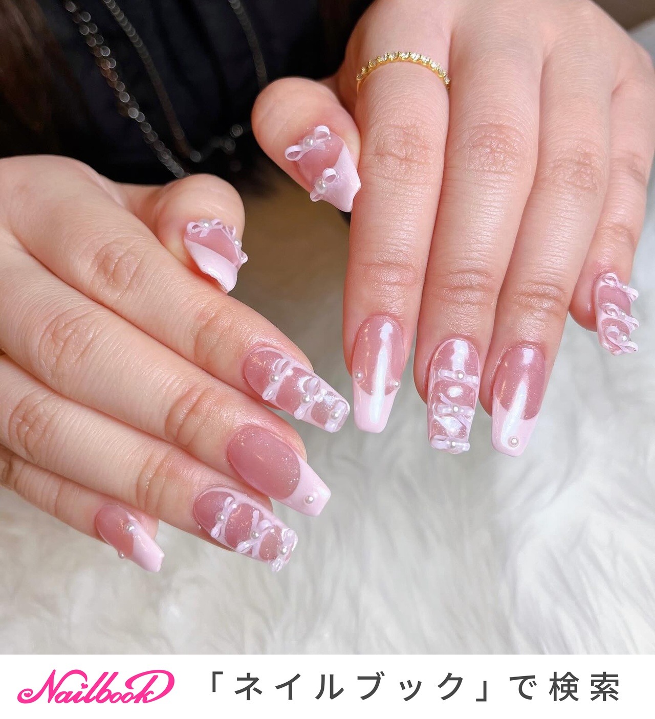 リボン - KANAのネイルデザイン[No.8657156]｜ネイルブック