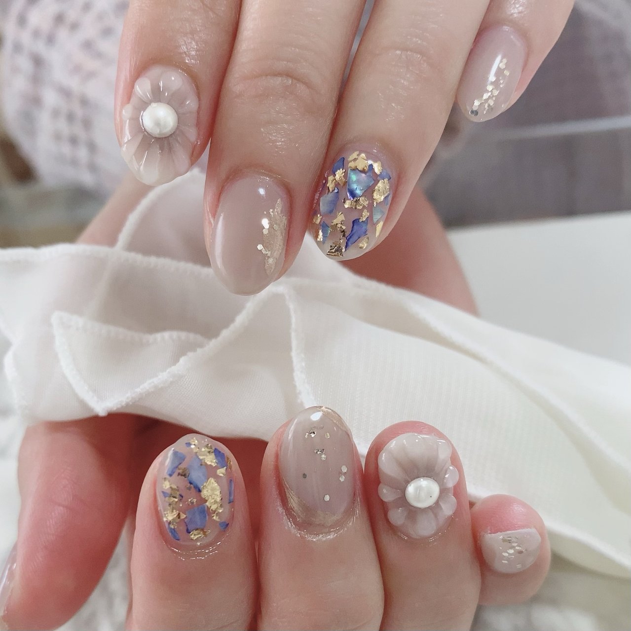 春/オールシーズン/入学式/ハンド/シェル - nail sandalfonの