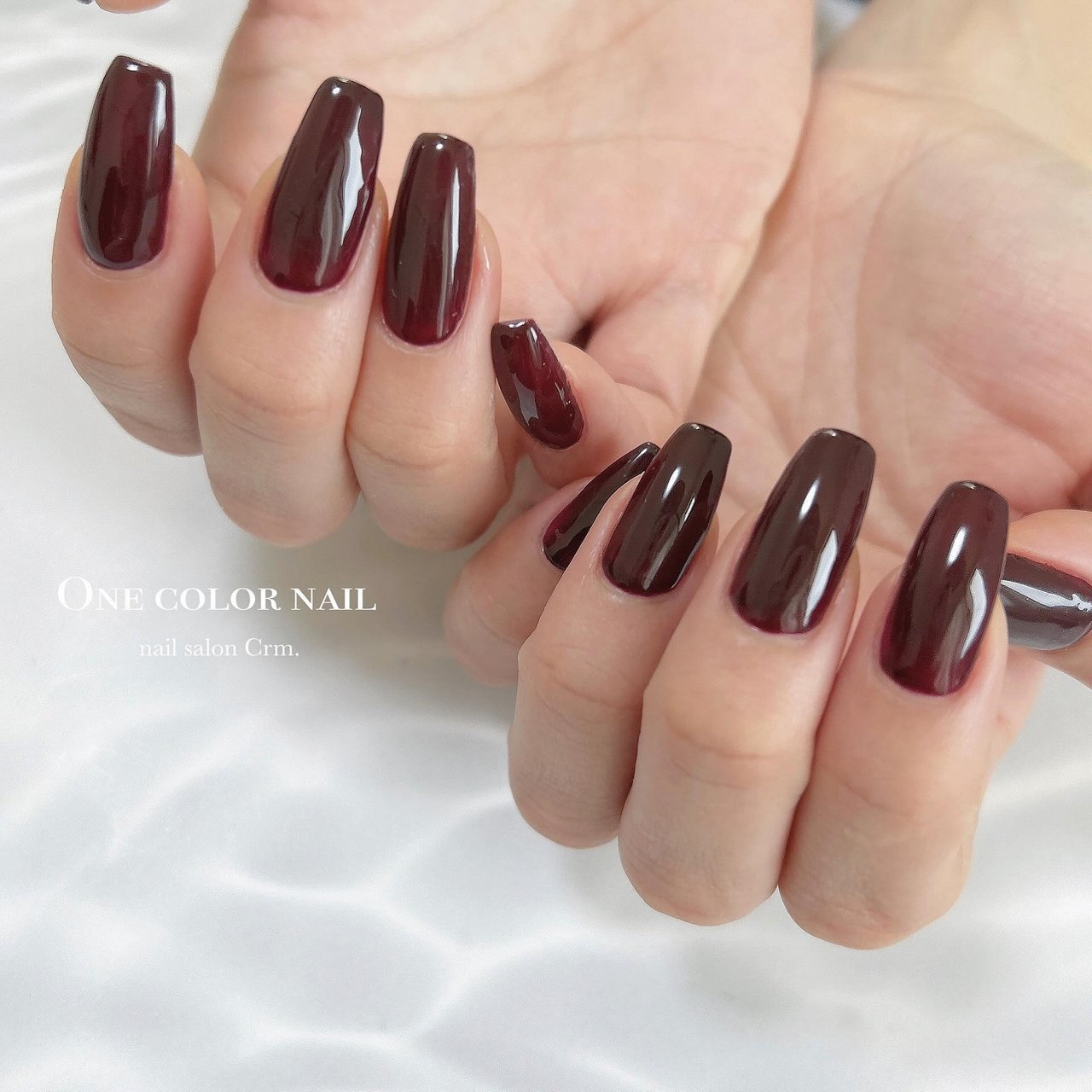 シンプル/ワンカラー/韓国/レッド/ボルドー - Crm.nailのネイル  