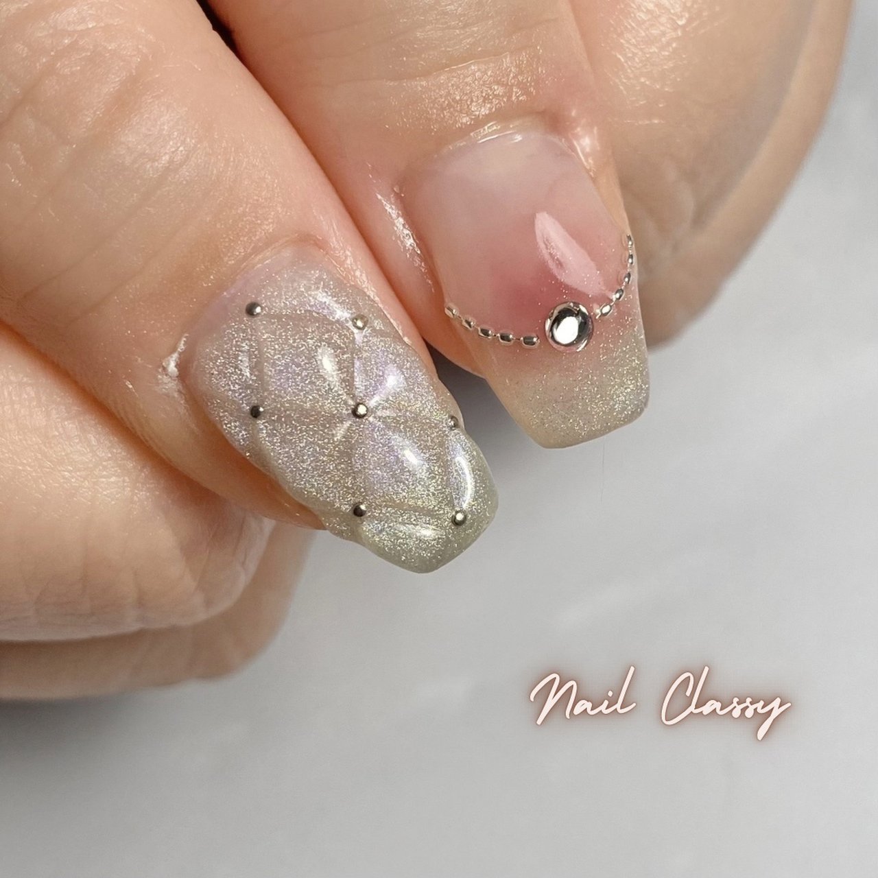 冬/オールシーズン/ハンド/チーク/キルティング - Nail Classyの