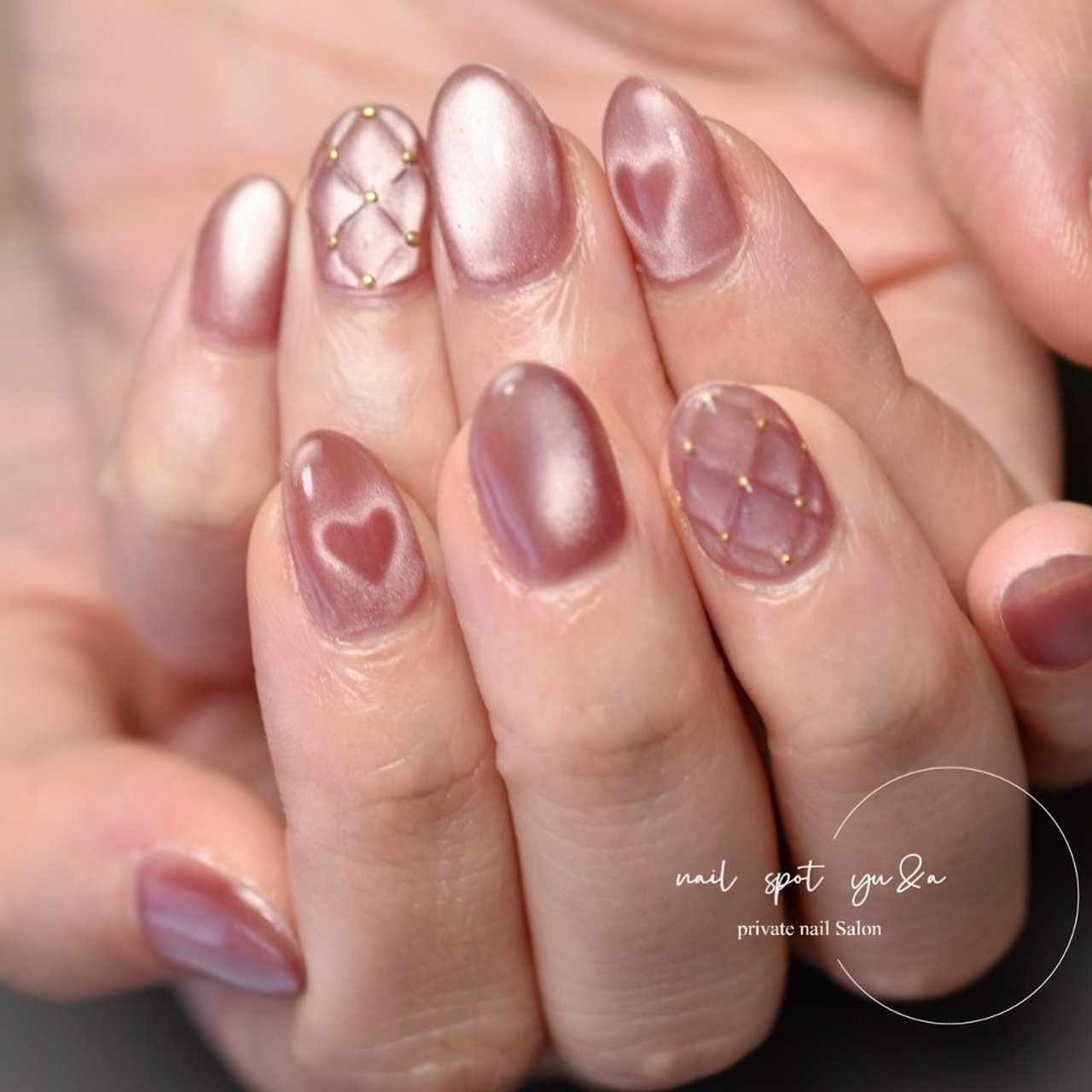 ハート/マグネット/キルティング/ちゅるん/ハートビーム - nail spot 