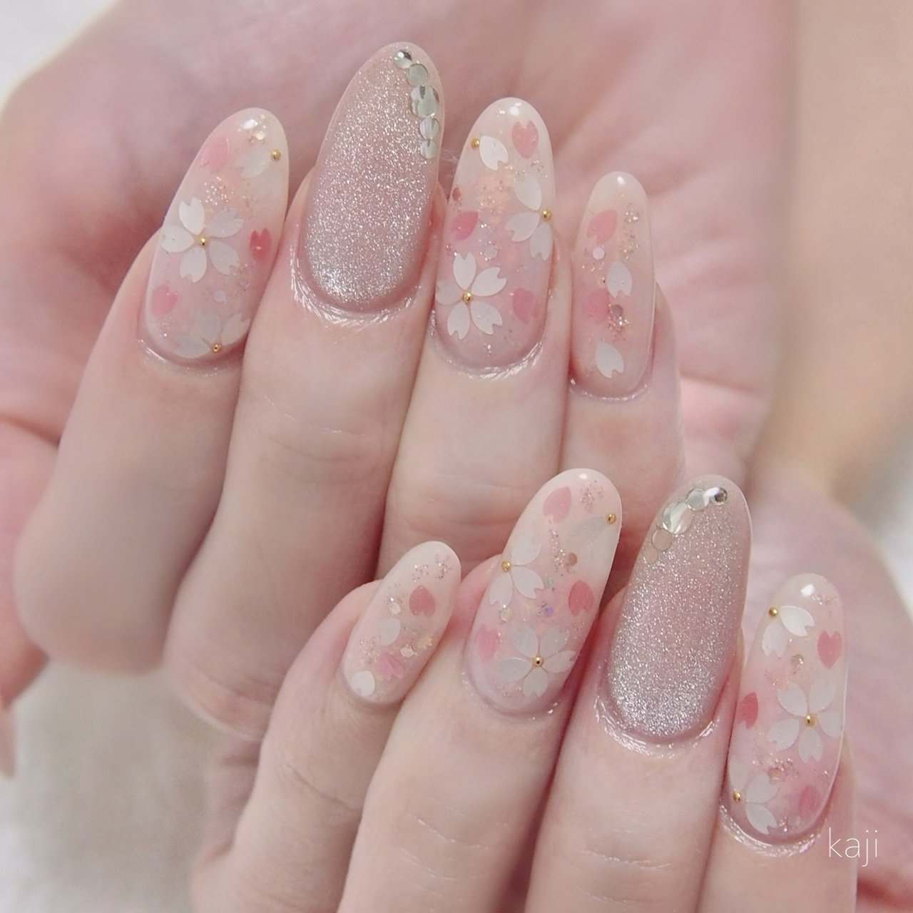 cherry blossom様 【345】金木犀 ネイルチップ 再制作 cherry blossom様 【345】金木犀 ネイルチップ 再制作