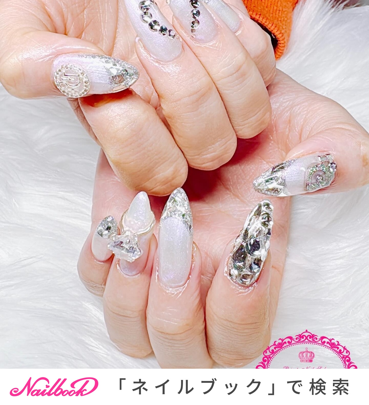 ハンド/フレンチ/ビジュー/キラキラ/ワンホン - crown.nail_shizuokaの