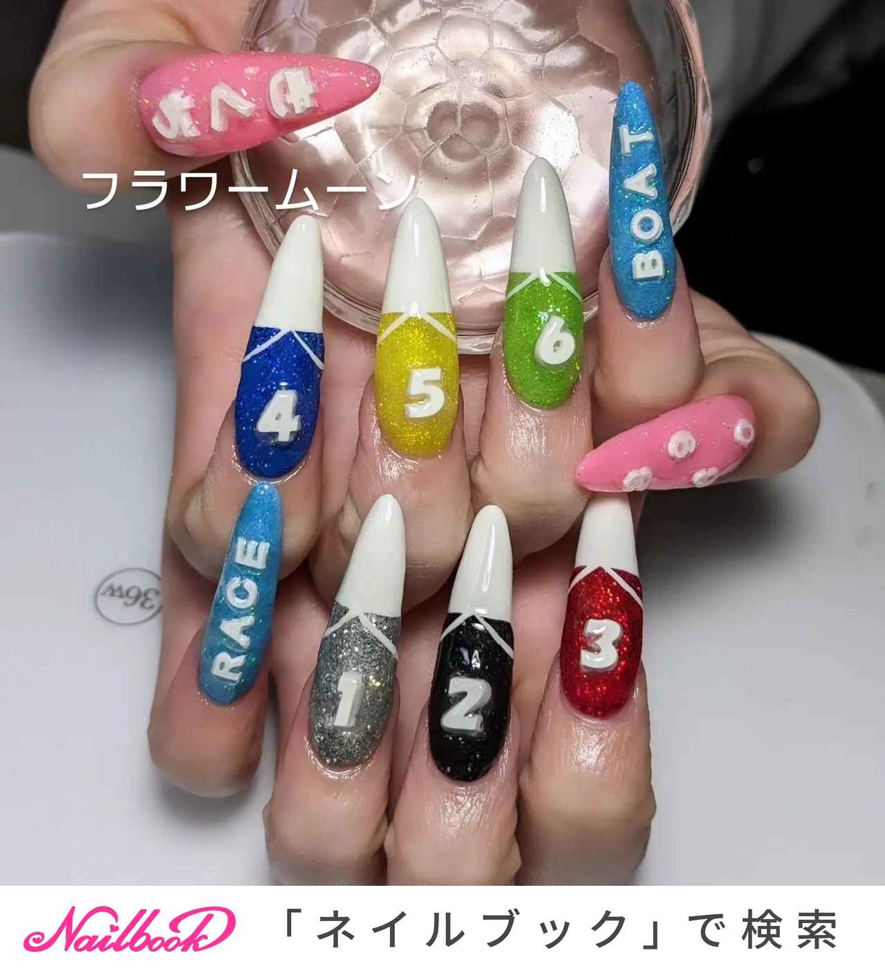 sample】オーダーネイルチップ 推し活 付け爪 つけ爪 ボートレース
