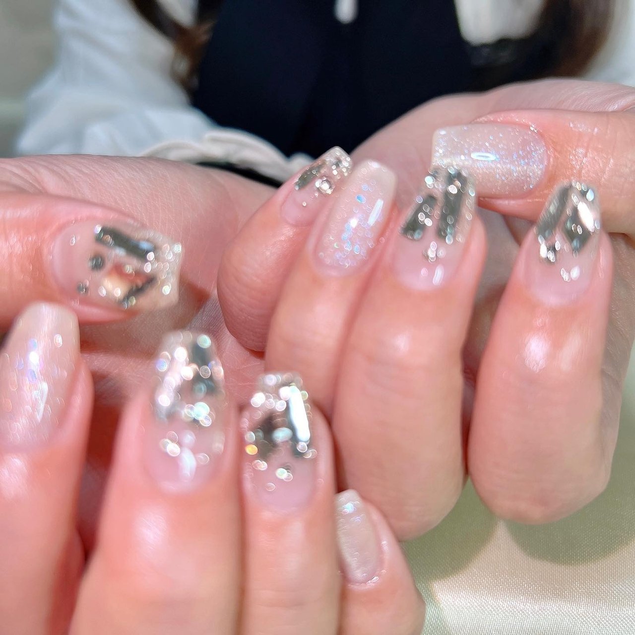 ビジュー/ラメ/マグネット/キラキラ/ワンホン - 川中綾子のネイル